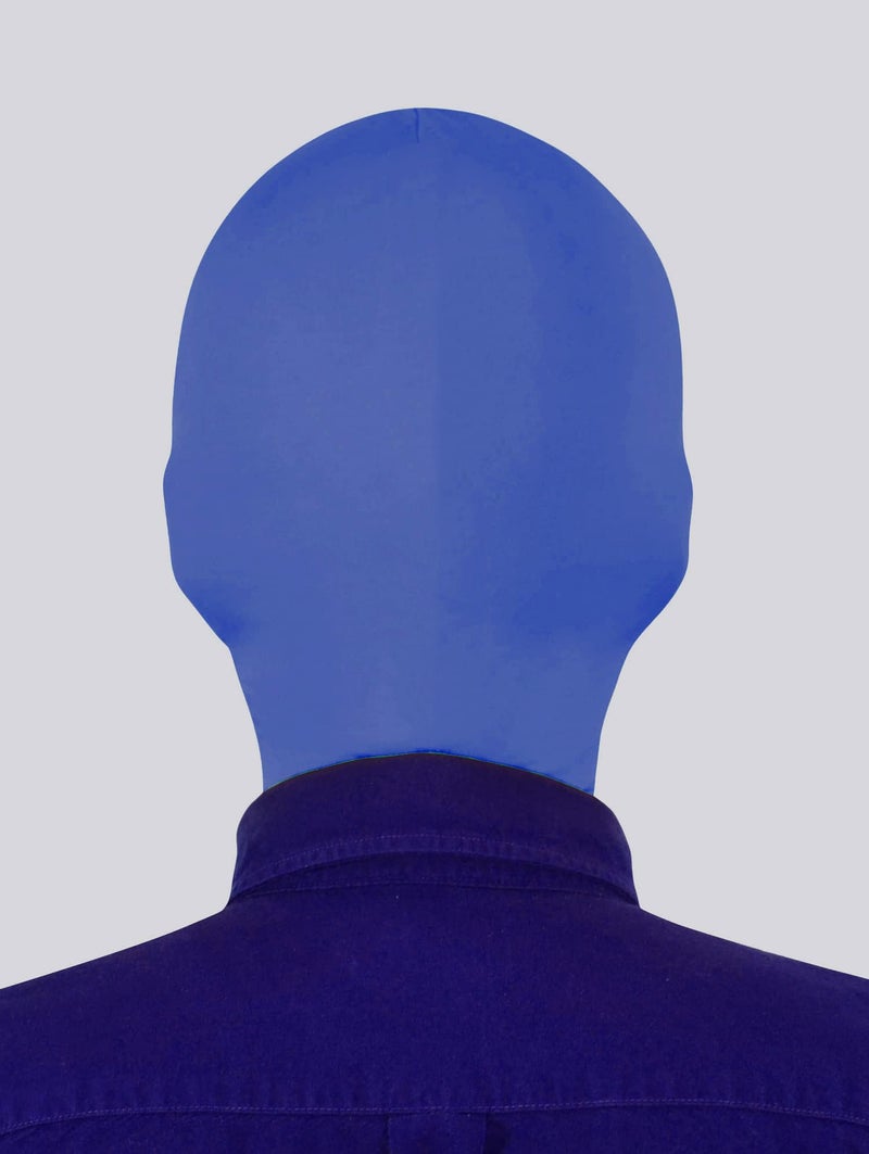Gaoin Unisex Face open Zentai Hood Mask for Costume Parties (Dark Blue) - Image 2